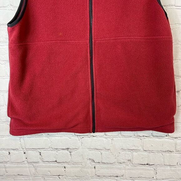 L.L. Bean Womens Fleece Vest Pink Zip Front Sleeveless size large - Picture 4 of 8